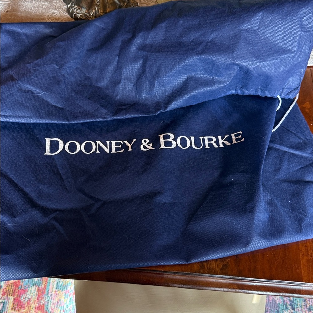 Dooney & Bourke Cognac Suede Tote with Red Lining - Picture 9 of 9